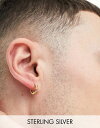 エイソス 【送料無料】 エイソス メンズ ピアス・イヤリング アクセサリー ASOS DESIGN sterling silver hoop earrings with knot design in 14k gold plate GOLD