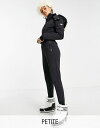 エイソス 【送料無料】 エイソス レディース ジャケット・ブルゾン アウター ASOS 4505 Petite ski fitted belted ski suit with fur faux hood Black