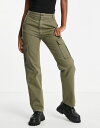 yz XgfBoEX fB[X JWApc J[Spc {gX Stradivarius STR straight leg cargo pants in khaki Khaki