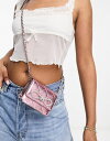 yz Ah fB[X V_[obO obO ALDO Sapphire mini crossbody bag with embellished bow in pink Pink