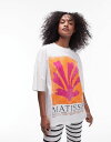  トップショップ レディース Tシャツ トップス Topshop art museum graphic Henri Matisse oversized tee in ecru ECRU