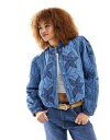 フリーピープル 【送料無料】 フリーピープル レディース ジャケット・ブルゾン アウター Free People quinn quilted patch insert denim jacket in blue Indigo blue