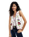 エイソス 【送料無料】 エイソス レディース ジャケット・ブルゾン アウター ASOS DESIGN floral embroidery vest in multi multi