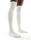 yz L fB[X C A_[EFA Monki knee high socks in white White