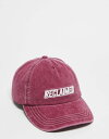  リクレイム ヴィンテージ レディース 帽子 アクセサリー Reclaimed Vintage unisex logo cap in washed burgundy Burgundy