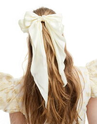 【送料無料】 シスタージュン レディース ヘアアクセサリー アクセサリー Dream Sister Jane oversized bow hairclip in ivory - part of a set IVORY