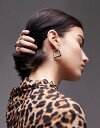  トップショップ レディース ピアス・イヤリング アクセサリー Topshop Elodie square hoop earring in silver plated SILVER