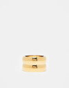 yz gbvVbv fB[X O ANZT[ Topshop Psalm waterproof stainless steel stacked effect ring in gold tone GOLD