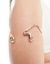 エイソス 【送料無料】 エイソス レディース ブレスレット・バングル・アンクレット アクセサリー ASOS DESIGN Curve arm cuff with wraparound snake design in gold tone Gold