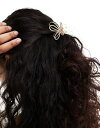 エイソス   ヘアアクセサリー 【送料無料】 エイソス レディース ヘアアクセサリー アクセサリー ASOS DESIGN hair claw with faux pearl butterfly design in gold tone Gold