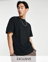  コルージョン メンズ Tシャツ トップス COLLUSION t-shirt in black Black