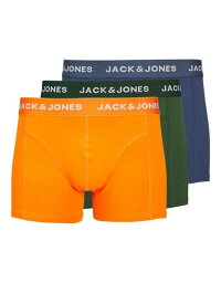 【送料無料】 ジャック アンド ジョーンズ メンズ トランクス アンダーウェア Jack & Jones 3 pack briefs with tonal waistband in multi Dark Green