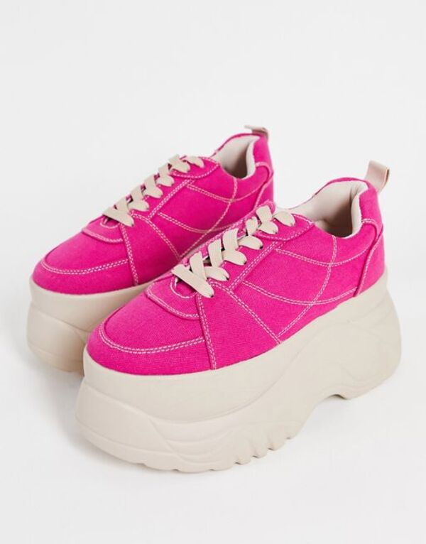  エイソス レディース スニーカー シューズ ASOS DESIGN Duke canvas chunky sneakers in pink Pink Mix