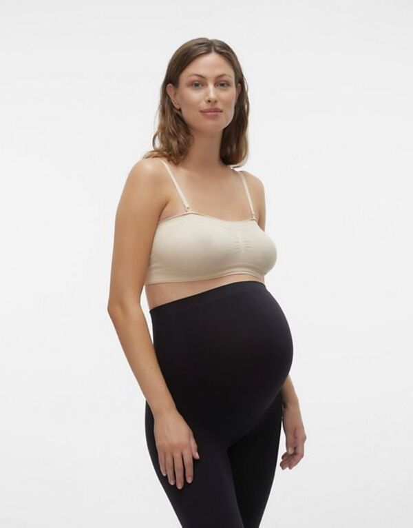 楽天ReVida 楽天市場店【送料無料】 ママライシアス レディース ブラジャー アンダーウェア Mamalicious Maternity bandeau support bra with detachable straps in beige Biege