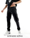【送料無料】 エイソス メンズ カジュアルパンツ カーゴパンツ ボトムス ASOS DESIGN tapered cargo pants in black Bl...