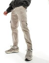【送料無料】 エイソス メンズ カジュアルパンツ カーゴパンツ ボトムス ASOS DESIGN tapered cargo pants in beige Be...