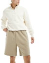 【送料無料】 リバーアイランド メンズ ハーフパンツ・ショーツ ボトムス River Island textured shorts in medium ston...