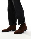 【送料無料】 エイソス メンズ ブーツ・レインブーツ シューズ ASOS DESIGN lace up chukka boots in brown BROWN