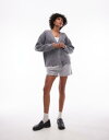 【送料無料】 トップショップ レディース カーディガン アウター Topshop knit easy clean ribbed detail relaxed c...