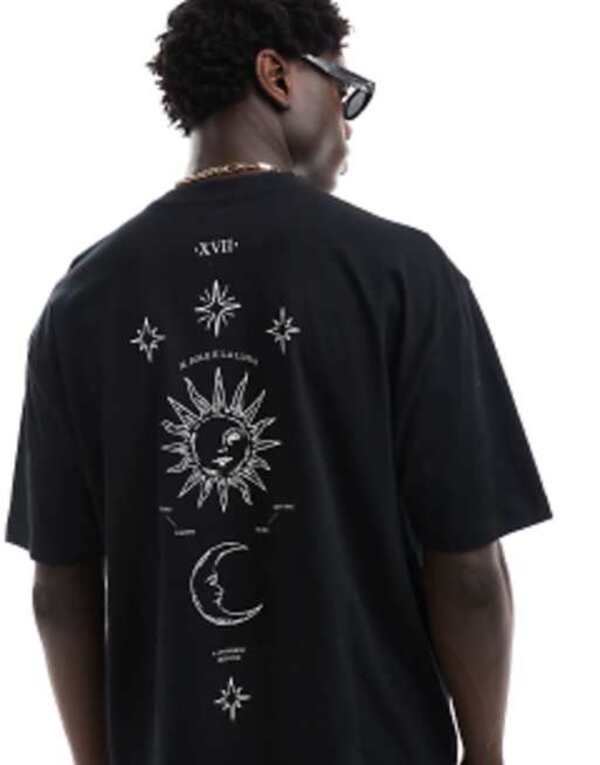 ̵   T ȥåץ ASOS DESIGN oversized T-shirt in black with ...