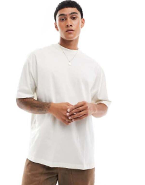 ̵   T ȥåץ ASOS DESIGN oversized t-shirt in white with ...