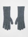 【送料無料】 エイソス メンズ 手袋 アクセサリー ASOS DESIGN ribbed gloves with long cuff in gray Gray