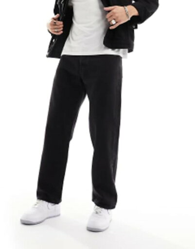 【送料無料】 ジャック アンド ジョーンズ メンズ デニムパンツ ボトムス Jack & Jones baggy fit rigid jeans in black Black Denim 【送料無料】 ジャック アンド ジョーンズ メンズ デニムパンツ ボトムス Jack & Jones baggy fit rigid jeans in black Black Denim