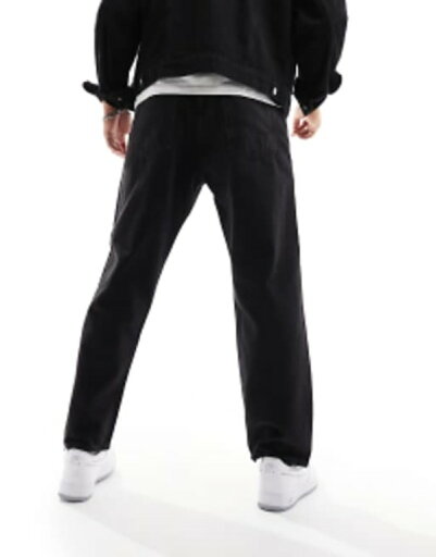 【送料無料】 ジャック アンド ジョーンズ メンズ デニムパンツ ボトムス Jack & Jones baggy fit rigid jeans in black Black Denim