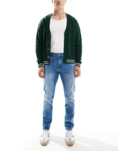 【送料無料】 オンリーアンドサンズ メンズ デニムパンツ ボトムス ONLY & SONS Weft regular fit jeans in mid blue wash Light Med Blue Denim 【送料無料】 オンリーアンドサンズ メンズ デニムパンツ ボトムス ONLY & SONS Weft regular fit jeans in mid blue wash Light Med Blue Denim