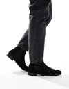 【送料無料】 エイソス メンズ ブーツ・レインブーツ シューズ ASOS DESIGN chelsea boots in black suede Black