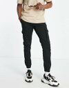【送料無料】 ジャック アンド ジョーンズ メンズ カジュアルパンツ ボトムス Jack & Jones Intelligence cuffed cargo pants in black Black(4)
