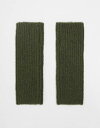 【送料無料】 エイソス レディース 手袋 アクセサリー ASOS DESIGN long knitted palmwarmer in khaki Khaki