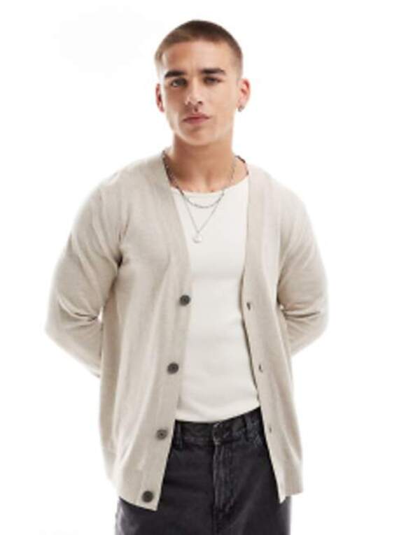 ̵ å  硼  ǥ  Jack & Jones lightweight cardigan in beige...