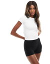 【送料無料】 エイソス レディース Tシャツ トップス ASOS 4505 Icon soft touch performance baby T-shirt in white White