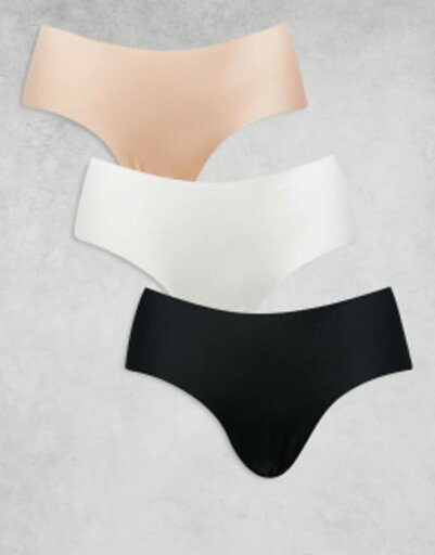 【送料無料】 エイソス レディース ブリーフパンツ アンダーウェア ASOS DESIGN 3 pack no vpl hipster short in black white & beige Multi 【送料無料】 エイソス レディース ブリーフパンツ アンダーウェア ASOS DESIGN 3 pack no vpl hipster short in black white & beige Multi