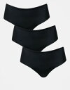 【送料無料】 エイソス レディース ブリーフパンツ アンダーウェア ASOS DESIGN Curve 3 pack no vpl hipster short ...