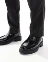 【送料無料】 エイソス メンズ スリッポン・ローファー シューズ ASOS DESIGN chunky loafers in black Black(4)