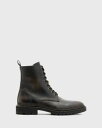 【送料無料】 オールセインツ メンズ ブーツ・レインブーツ シューズ AllSaints Tobias leather lace up boots in dar...