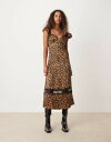 【送料無料】 フリーピープル レディース ワンピース トップス Free People leopard print lace edge midi dress i...