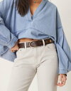【送料無料】 エイソス レディース ベルト アクセサリー ASOS DESIGN stud detail waist and hip belt in washe...