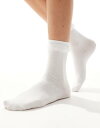 【送料無料】 リンデックス レディース 靴下 アンダーウェア Lindex organza frill edge sock in white WHITE