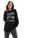 【送料無料】 エイソス レディース Tシャツ トップス ASOS DESIGN long sleeve skate top with world sports ...