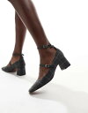 【送料無料】 エイソス レディース スリッポン・ローファー シューズ ASOS DESIGN Sheldon mary jane mid block heele...