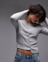【送料無料】 トップショップ レディース カーディガン アウター Topshop asymmetric long sleeve cardi in gray he...