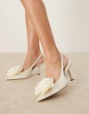 【送料無料】 エイソス レディース ヒール シューズ ASOS DESIGN Wide Fit Sunrise corsage slingback mid he...