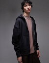 【送料無料】 トップマン メンズ パーカー・スウェット アウター Topman premium heavyweight oversized fit acid w...