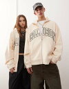 【送料無料】 コルージョン レディース パーカー・スウェット アウター COLLUSION Unisex varsity embroidered zip thr...