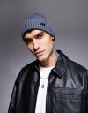 【送料無料】 ボス オレンジ メンズ 帽子 アクセサリー Boss Fati knitted beanie hat in gray Gray