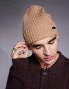【送料無料】 ボス オレンジ メンズ 帽子 アクセサリー BOSS Orange Fati knit beanie hat in tan TAN