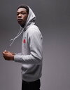 【送料無料】 マンゴ メンズ パーカー・スウェット アウター Mango New York Big Apple print hoodie in gray Gray